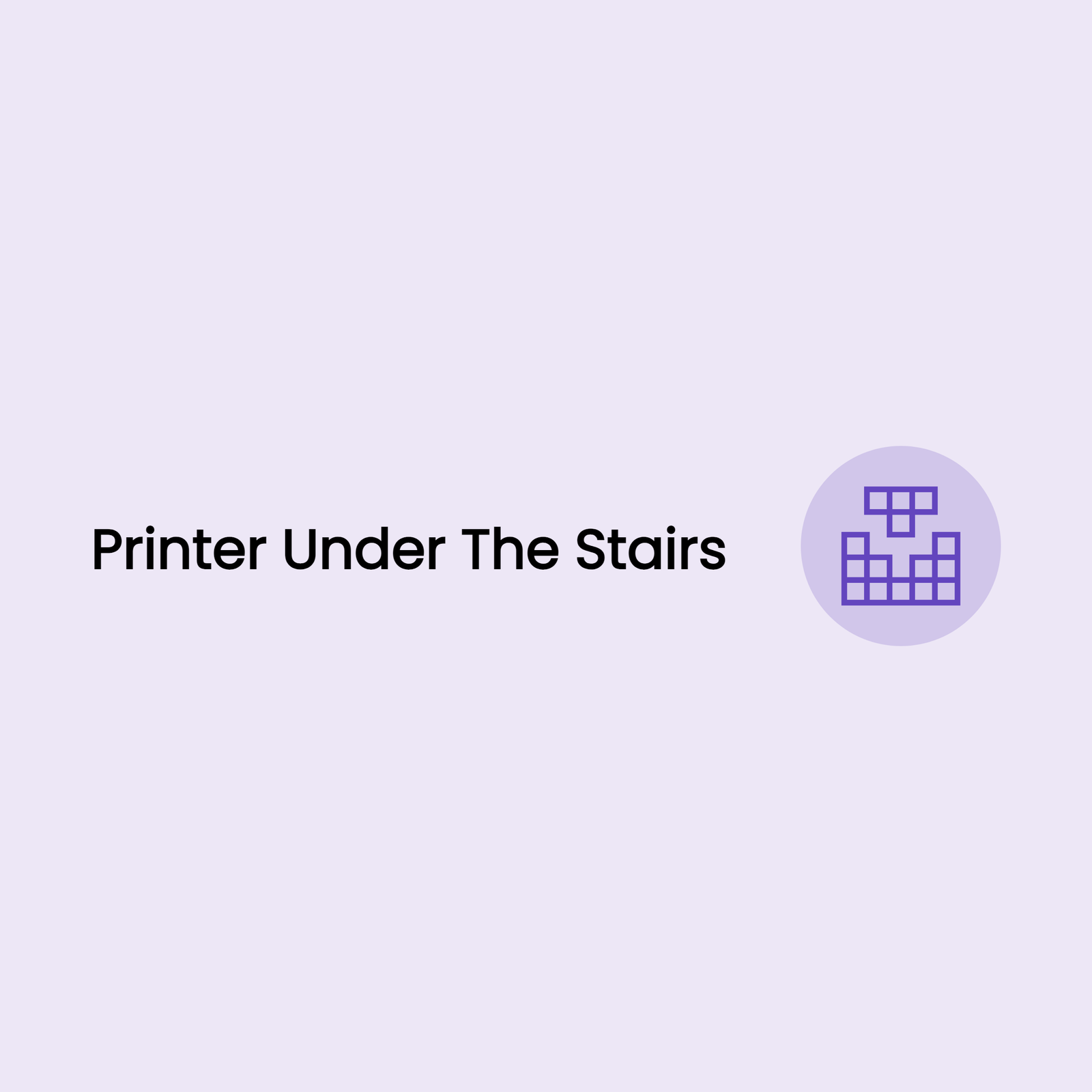 Printer Under The Stairs